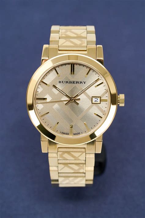 burberry the city unisex watch|Burberry Unisex Gold The City Engraved Check Watch BU9038.